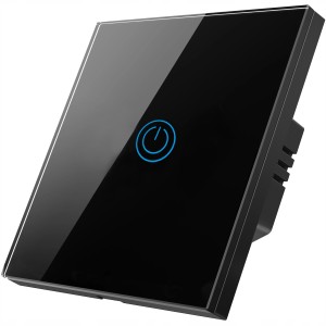 Włącznik światła dotykowy pojedynczy czarny