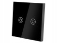 Włącznik światła dotykowy podwójny czarny