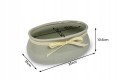 Doniczka ceramiczna rynna 23 cm szara