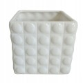 Doniczka ceramiczna na kwiaty 15 cm biała