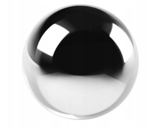 Kula dekoracyjna ceramiczna 19 cm srebrna