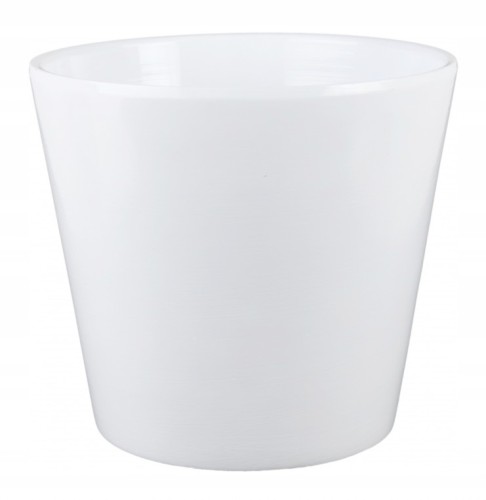 Osłonka ceramiczna na storczyki 17 cm biała