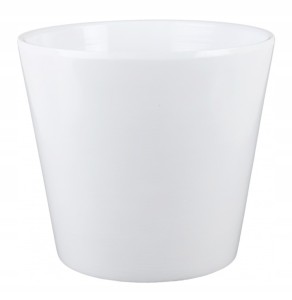 Osłonka ceramiczna na storczyki 15 cm biała