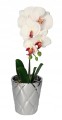 Doniczka ceramiczna glamour cyrkonie 15 cm srebrna