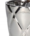 Doniczka ceramiczna glamour cyrkonie 15 cm srebrna