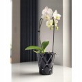 Doniczka ceramiczna glamour cyrkonie 15 cm czarna