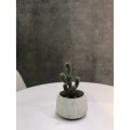 Doniczka betonowa na kwiaty wzór 15,5 cm szara