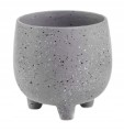 Doniczka ceramiczna na nóżkach 13 cm szara