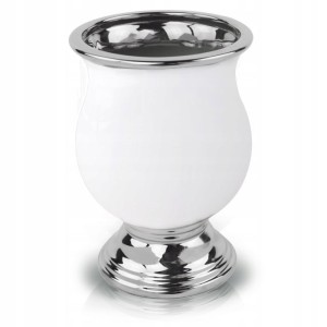 Doniczka ceramiczna urna 21 cm biała