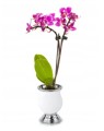 Doniczka ceramiczna urna 21 cm biała