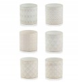 Doniczka ceramiczna cylinder kremowa mix 16 cm