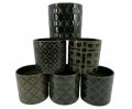 Doniczka ceramiczna ciemna zieleń mix 16 cm