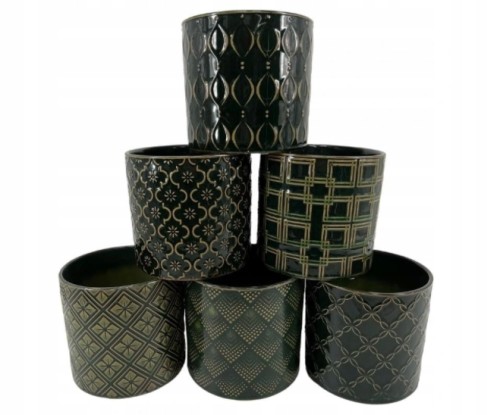 Doniczka ceramiczna ciemna zieleń 16 cm