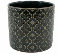 Doniczka ceramiczna ciemna zieleń mix 16 cm