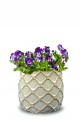 Doniczka ceramiczna na kwiaty 11,5 cm beżowa
