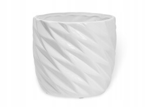Doniczka ceramiczna na kwiaty 12,5 cm biała