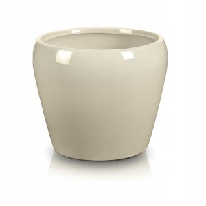 Doniczka ceramiczna na kwiaty 14,5 cm kremowa
