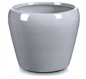 Doniczka ceramiczna na kwiaty 14,5 cm szara