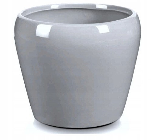 Doniczka ceramiczna na kwiaty 14,5 cm szara