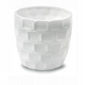 Doniczka ceramiczna na kwiaty biała 12,5 cm