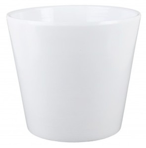 Doniczka ceramiczna na kwiaty biała 13 cm
