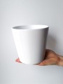 Doniczka ceramiczna na kwiaty biała 13 cm