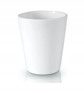 Doniczka ceramiczna na kwiaty biała 15 cm