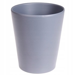 Doniczka ceramiczna na kwiaty szara 15 cm