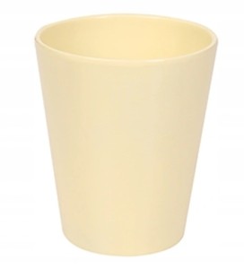 Doniczka ceramiczna na kwiaty kremowa 15 cm