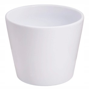 Doniczka ceramiczna na kwiaty biała 8,5 cm