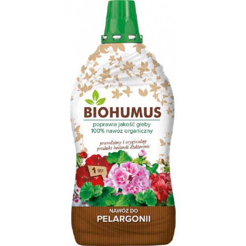 Biohumus nawóz do pelargonii i roślin balkonowych 1l