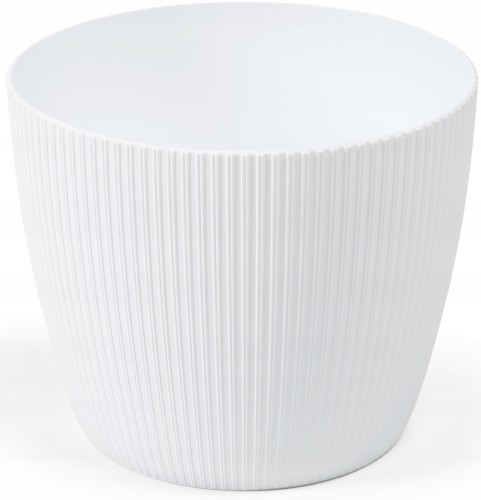 Doniczka-osłonka plastikowa Magnolia biała 30 cm