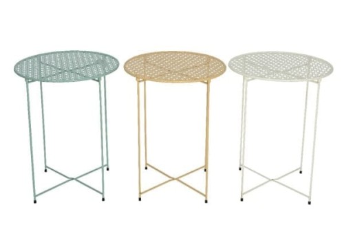 Stolik ogrodowy okrągły metalowy Indigo 46 x 62 cm