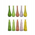 Szklany wazon dekoracyjny na kwiaty mix 18 cm