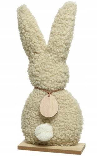 Figurka wielkanocna ozdoba królik pluszowy 32 cm