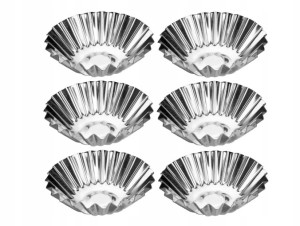Foremki metalowe do babeczek i muffinek stal 6 szt