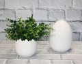 Ozdoba wielkanocna jajko ceramiczne białe 15 cm