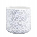 Doniczka ceramiczna okrągła biała 13 cm