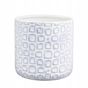 Doniczka ceramiczna okrągła biała 13 cm