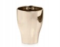 Doniczka ceramiczna okrągła na kwiaty złota 17 cm