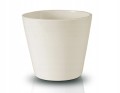 Doniczka ceramiczna okrągła na kwiaty kremowa 13 cm