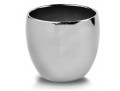 Doniczka ceramiczna kula srebrna 15 cm