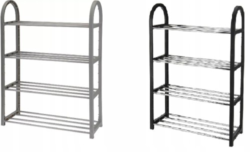 Półka na buty 65x50x19 cm metalowa wąska 4-poziomowa