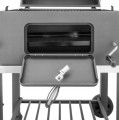 Grill węglowy ogrodowy z półką i pokrywą na kółkach