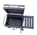 Grill węglowy ogrodowy z półką i pokrywą na kółkach