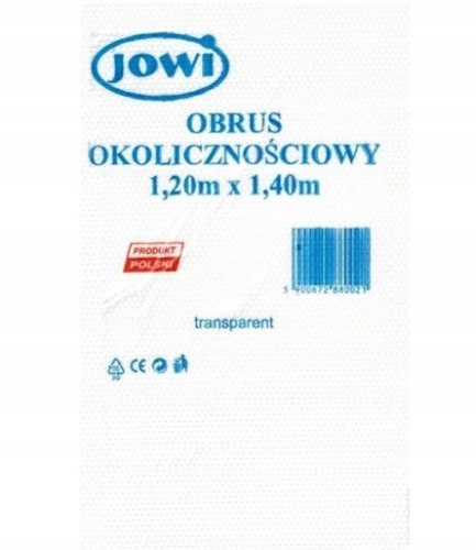 Obrus foliowy okolicznościowy biały 120x140 cm