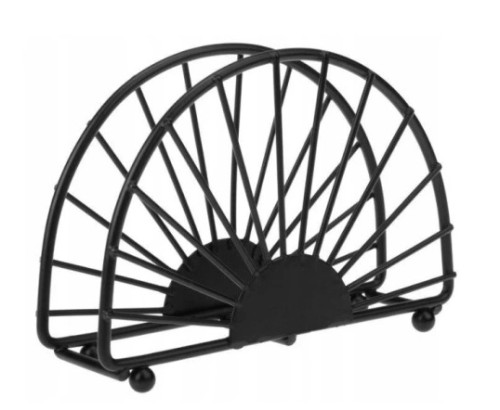 Serwetnik na serwetki metalowy czarny Etto