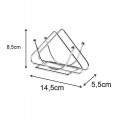 Serwetnik na serwetki metalowy trójkąt chrom