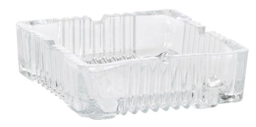 Popielniczka szklana stojąca 10x10 cm