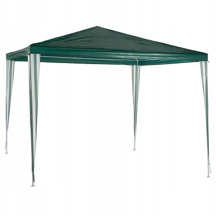 Pawilon ogrodowy biało-zielony 3x3 m
